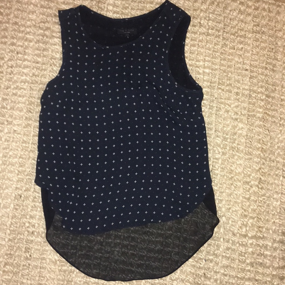 NWOT Rag & Bone layered blouse with sheer back